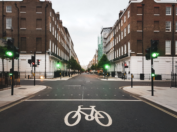 Crosswalk with greenlights