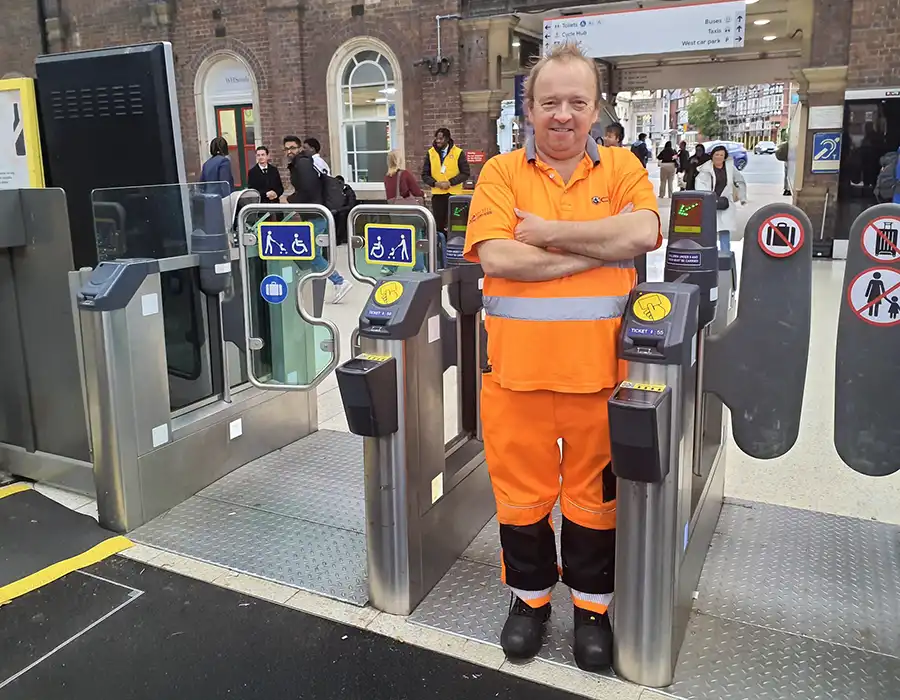 Brian Hopwood at a UK Station