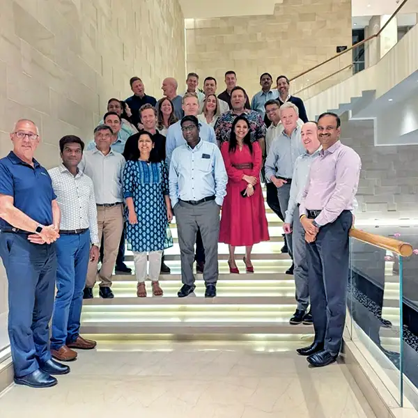 Raj Krishnasamy with Cubic Leadership Team 
