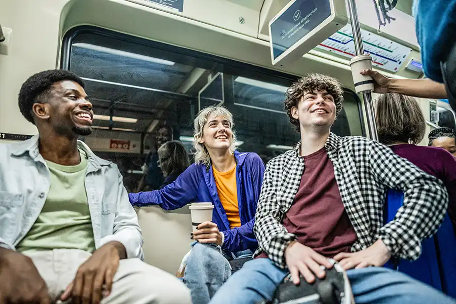 Public transit reduces traffic and holiday season stress