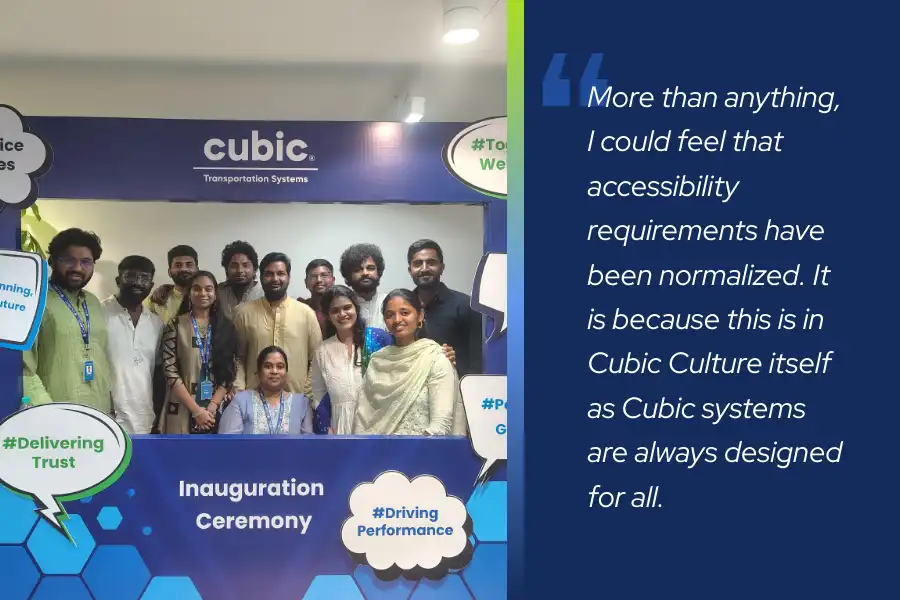 Sunita’s note on Cubic’s workplace